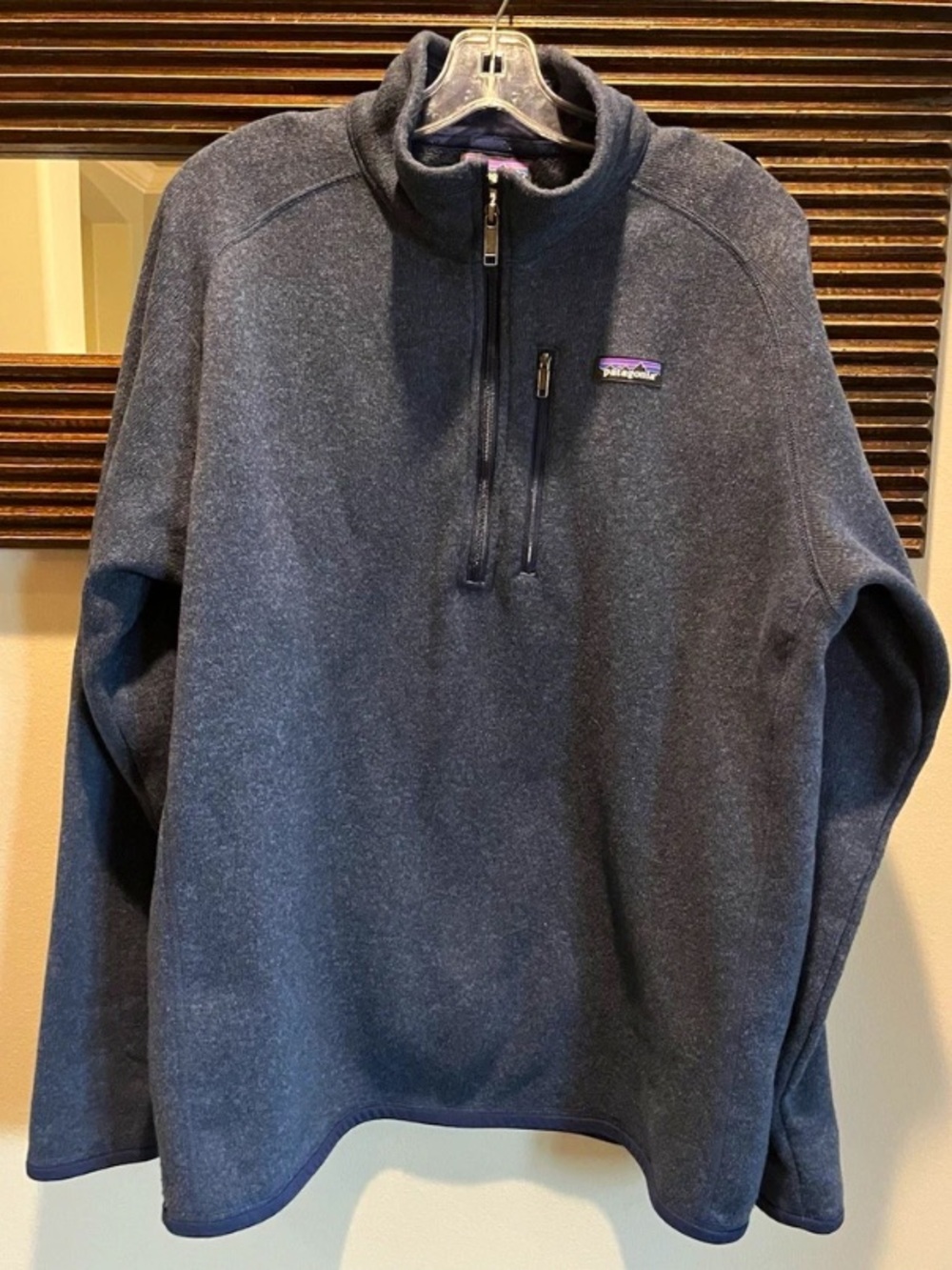 Patagonia Men's Better Sweater 1/4 Zip Fleece Pullover Blue XL